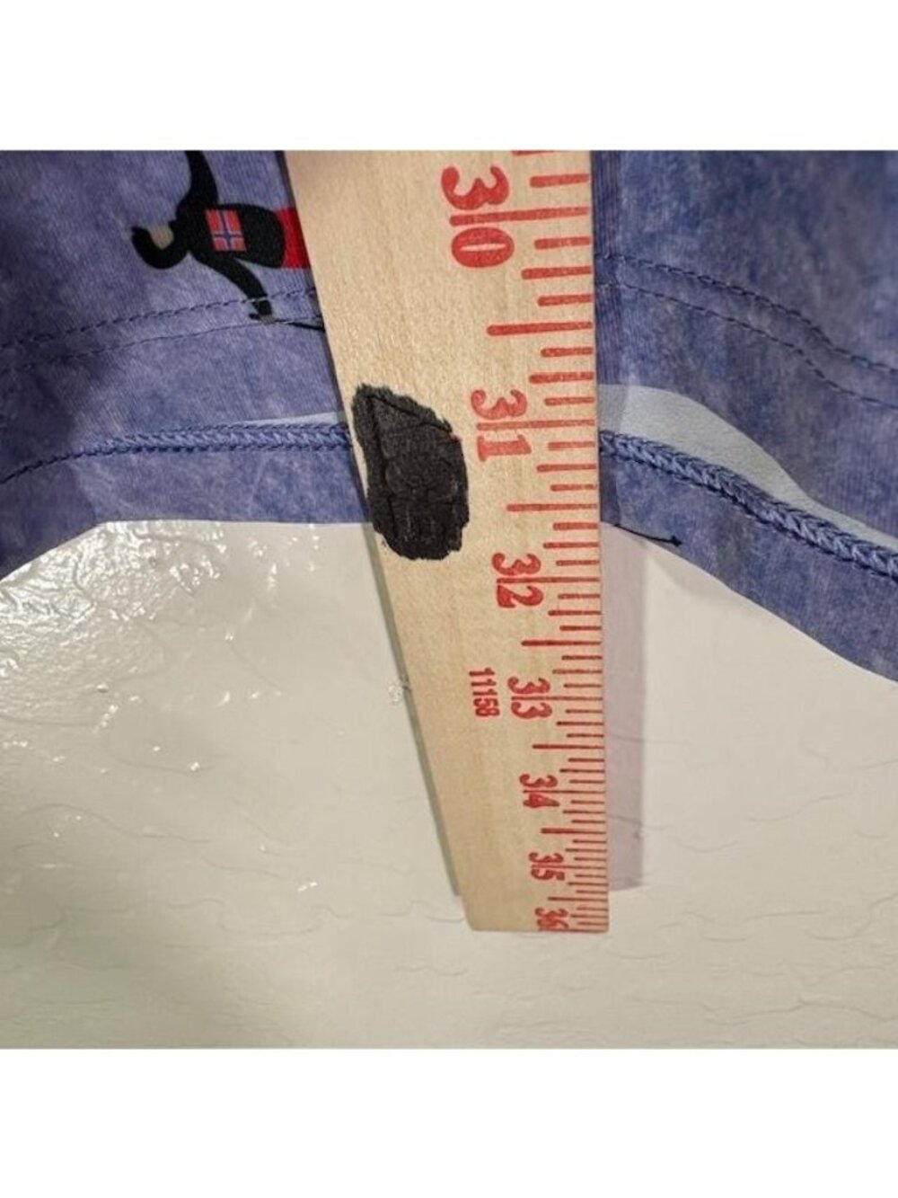 KJUS Polo Shirt Mens XL Blue Skier Print Golf Performance Stretch UPF 50+ Top - Picture 9 of 9